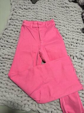 Zara Bubblegum Pink High-Rise Women's Jeans